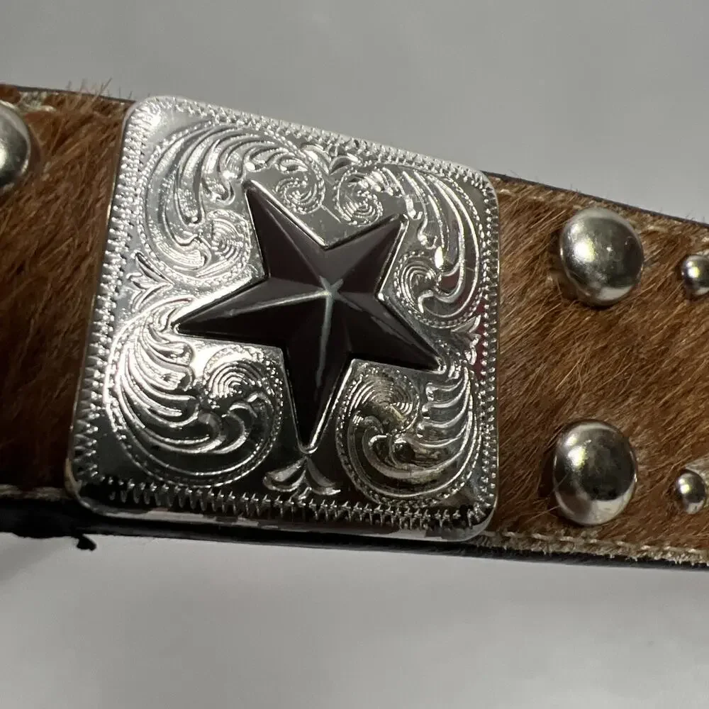 Ranger Belt Company Studded Cowhide Handtooled 40 Western